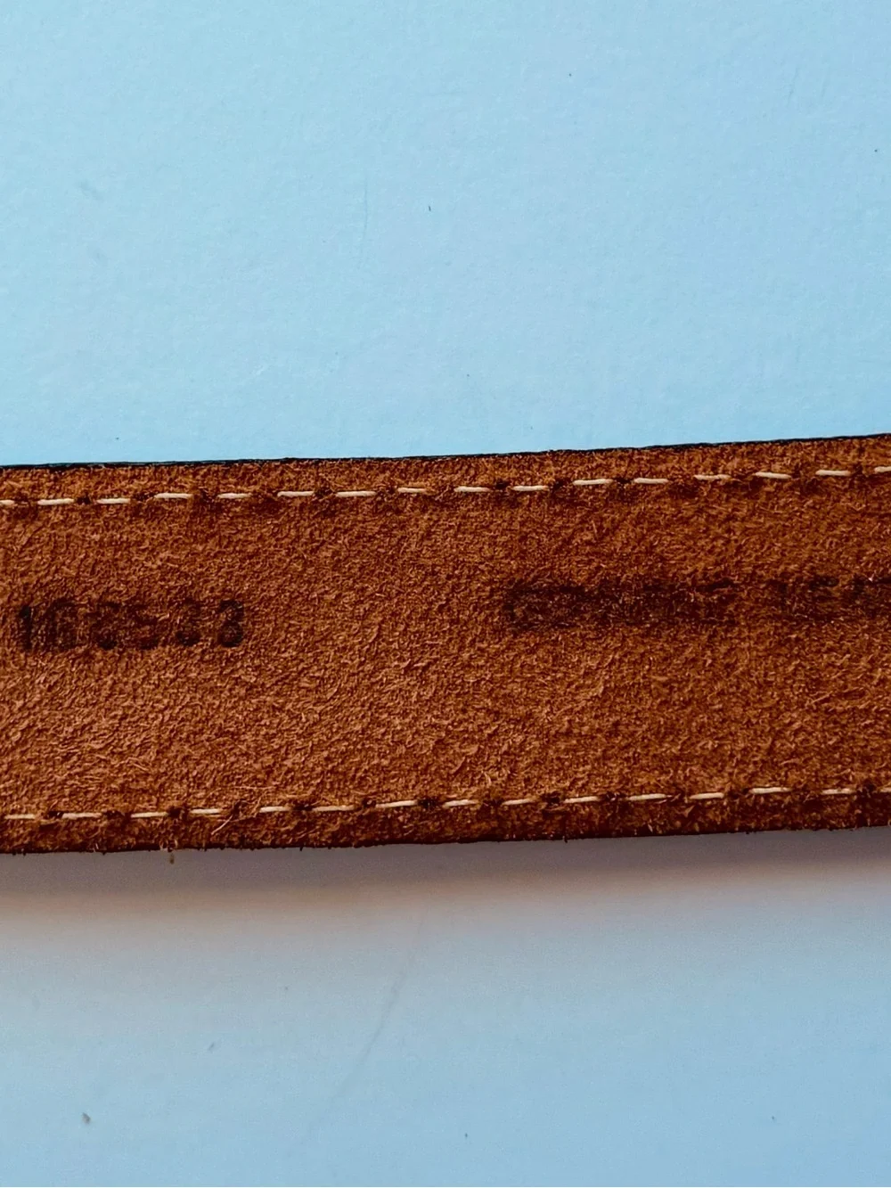 Donna Karan Black Leather Belt with Brass Plaque Buckle